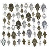 25pcs Bronze Tibetan Silver Hand Charms Jewelry Making DIY Accessories Bulk