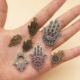 25pcs Bronze Tibetan Silver Hand Charms Jewelry Making DIY Accessories Bulk