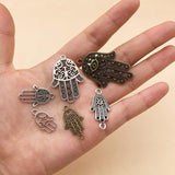 25pcs Bronze Tibetan Silver Hand Charms Jewelry Making DIY Accessories Bulk