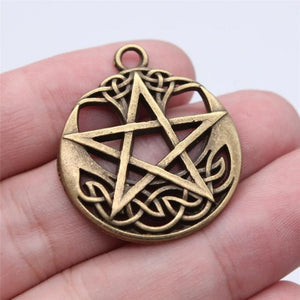 5pcs 30x35mm Pentagram Charms Pendant DIY Jewelry Making Findings