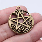 5pcs 30x35mm Pentagram Charms Pendant DIY Jewelry Making Findings