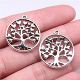 10pcs Heart Tree Charms for Jewelry Making DIY Antique Silver Pendant