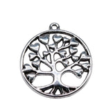 10pcs Heart Tree Charms for Jewelry Making DIY Antique Silver Pendant
