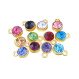 30pcs Silver Plated Cz Birthstone Charms For Birthday Gift