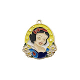 6pcs Sweet Princess Enamel Charms Jewelry Making Metal Ornament Pendant