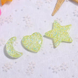 12pcs Glitter Star Heart Moon Charms for DIY Jewelry Decoration