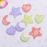 12pcs Glitter Star Heart Moon Charms for DIY Jewelry Decoration