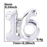 Eternal 8 Anniversary Number 10 16 21 Floating Charms Lucky Birthday 18 Pendant