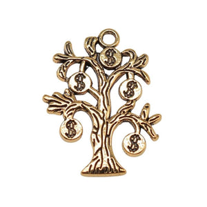 10pcs Money Tree Charms Antique Silver Jewelry Accessories