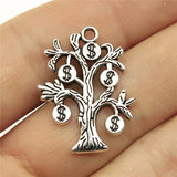 10pcs Money Tree Charms Antique Silver Jewelry Accessories
