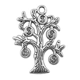 10pcs Money Tree Charms Antique Silver Jewelry Accessories