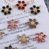 15*21mm Crystal Flower Mixed Charms for Women Accessories