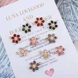 15*21mm Crystal Flower Mixed Charms for Women Accessories