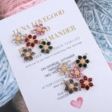 15*21mm Crystal Flower Mixed Charms for Women Accessories