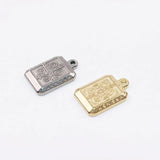 5pcs 12*18mm Stainless Steel High Charms Pendant DIY Unfading 2 Colors