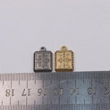 5pcs 12*18mm Stainless Steel High Charms Pendant DIY Unfading 2 Colors
