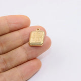 5pcs 12*18mm Stainless Steel High Charms Pendant DIY Unfading 2 Colors