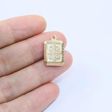 5pcs 12*18mm Stainless Steel High Charms Pendant DIY Unfading 2 Colors