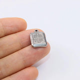 5pcs 12*18mm Stainless Steel High Charms Pendant DIY Unfading 2 Colors