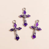 10pcs Halloween Charms Holy Cross Jesus for Diy Jewelry Making