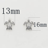50pcs Antique Silver Turtle Drop Charms DIY Jewelry Pendants