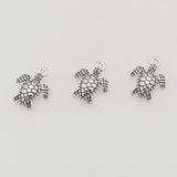 50pcs Antique Silver Turtle Drop Charms DIY Jewelry Pendants