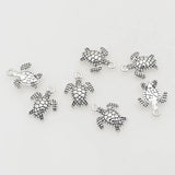 50pcs Antique Silver Turtle Drop Charms DIY Jewelry Pendants