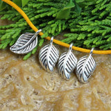 100pcs Antique Silver Leaves Dangler Charms 15x7mm DIY Jewelry Pendants