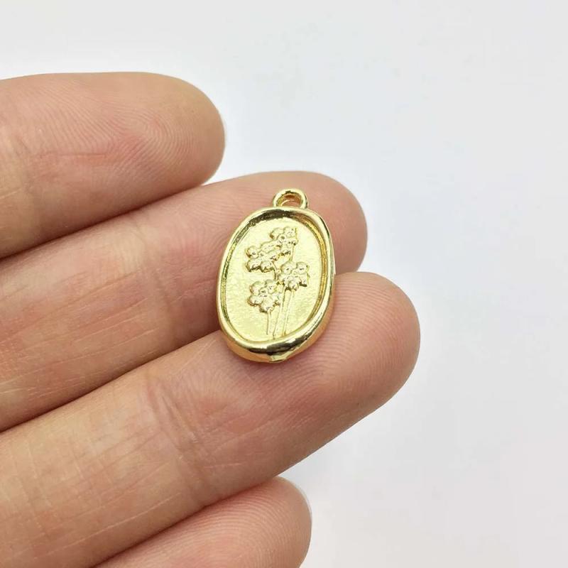 20pcs 10*16mm Flower Bee Charms Pendant Jewelry DIY Necklace Bracelet Earrings