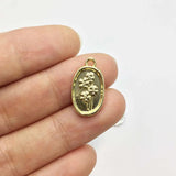 20pcs 10*16mm Flower Bee Charms Pendant Jewelry DIY Necklace Bracelet Earrings