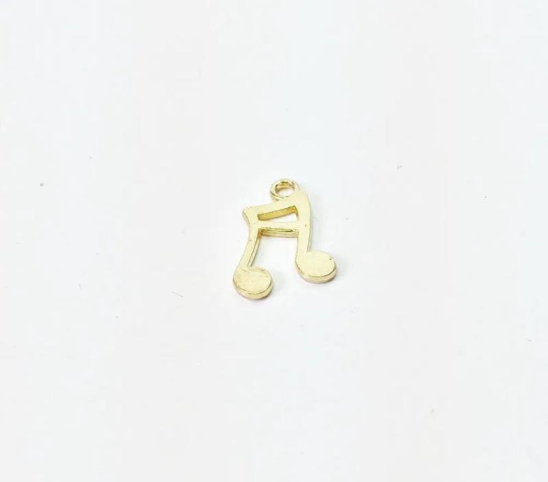 20pcs Music Note Zinc Charm Pendant Necklace Jewelry DIY 2 colors