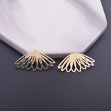 12pcs 15*28mm Silver Plated Brass Charms Hollow Pendant DIY Jewelry Making