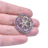 15pcs Geometric Charm Rainbow Triangle Round Pendants DIY Components