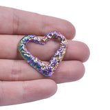 15pcs Geometric Charm Rainbow Triangle Round Pendants DIY Components
