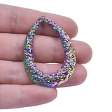 15pcs Geometric Charm Rainbow Triangle Round Pendants DIY Components