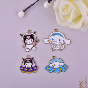 10pcs Space Cartoon Anime Enamel Charms for Jewelry Making