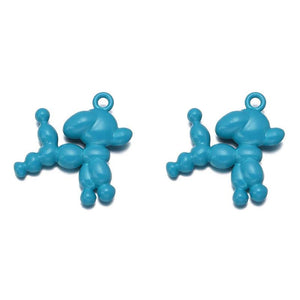 10pcs 22x23mm Spray Paint Jingba Dog Charms For Jewelry Making DIY