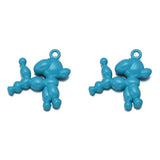 10pcs 22x23mm Spray Paint Jingba Dog Charms For Jewelry Making DIY