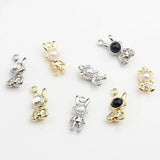 Retro Space Rabbit Charms Pendant 6pcs - DIY Jewelry Making