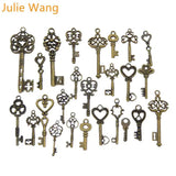 24PCS Key Shape Charms Necklace Pendant Bracelets Jewelry Making