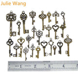 24PCS Key Shape Charms Necklace Pendant Bracelets Jewelry Making
