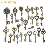 24PCS Key Shape Charms Necklace Pendant Bracelets Jewelry Making