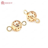 18K Brass Round Ball Drop Charms for Jewelry Making