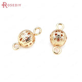 18K Brass Round Ball Drop Charms for Jewelry Making