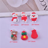 10Pcs Xmas Charms Santa Snowman Pendants Jewelry DIY Craft Earring Findings