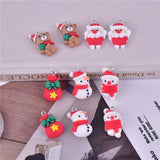 10Pcs Xmas Charms Santa Snowman Pendants Jewelry DIY Craft Earring Findings