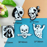 10pcs/pack Skull Rose Ghost Acrylic Charms DIY Halloween Series
