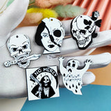 10pcs/pack Skull Rose Ghost Acrylic Charms DIY Halloween Series
