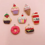 Cute Bread Charm Cupcake Pendant for DIY Jewelry Making