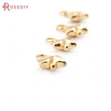 20PC 7x5mm 1.5mm Hole Champagne Plated Brass Star Charms Jewelry Findings